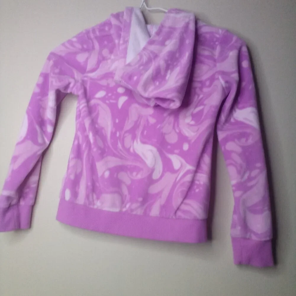 Juicy Couture Jacket Girls 7 Fleece Full Zip Pocket Pink